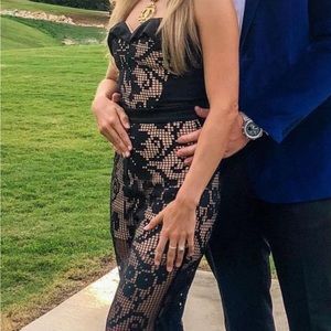 Elliatt jumpsuit mesh nude